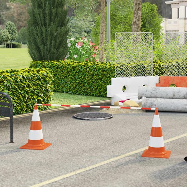 vidaXL Utdragbara trafikkoner, 10 st, ABS, 116-197 cm