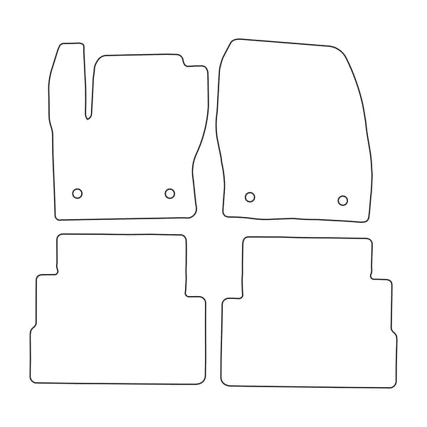 [BLM]FO049 Sort - Velourmåttesæt til Ford Kuga II 2012-2019 - Sorte detaljer