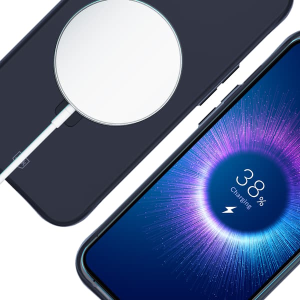Apple iPhone 15 plus - 3mk Smoke-skal Mag&Stativ