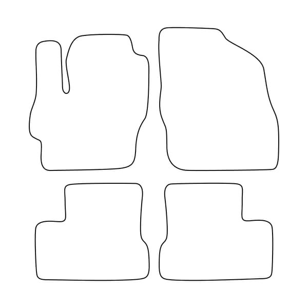 [BLM]MA004 Sort - Velourmåttesæt til Mazda 3 II 2009-2013 - Sort kant