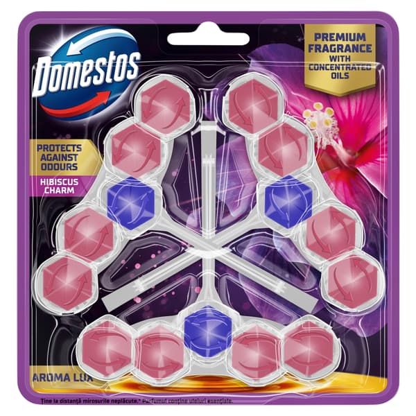 Domestos Aroma Hibiscus Terning 3x50g