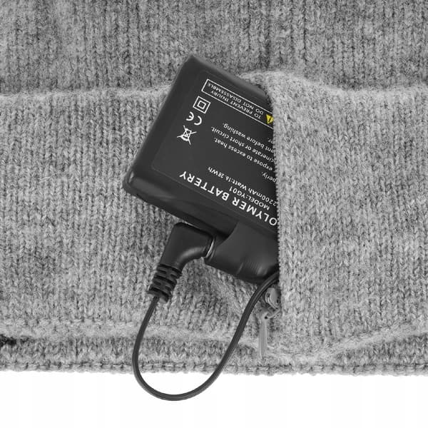 USB-OPVARMET VINTERHJELM VARM ELEKTRISK MISSION AIR E-HAT GRÅ