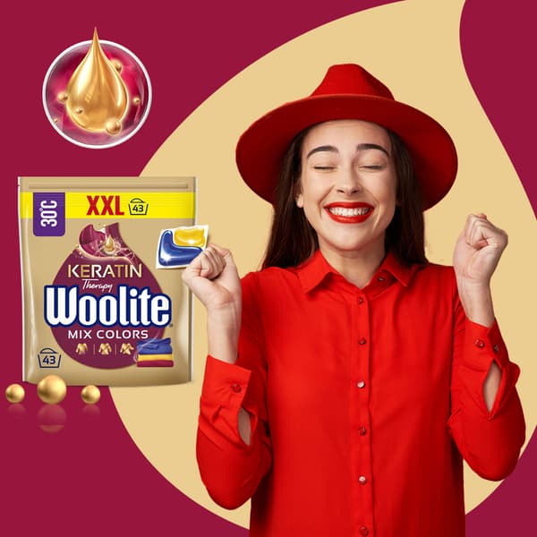 Woolite kapselit väriä varten keratiinil 43 kpl