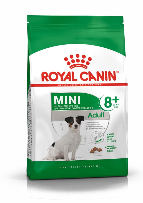 Royal Canin Mini Adult 8+ torrfoder för hundar, 8 kg