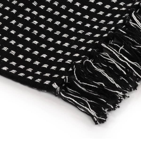 vidaXL Ruutupeitto 125 x 150 cm Musta