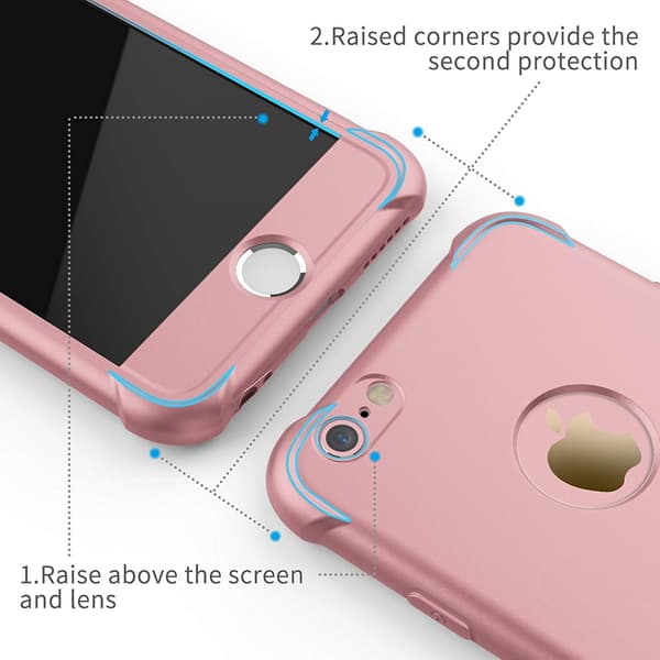SKAL TILL APPLE IPHONE 6/6S 4,7" ROSA BAKSIDAN SOLID HÅLLBART SKAL