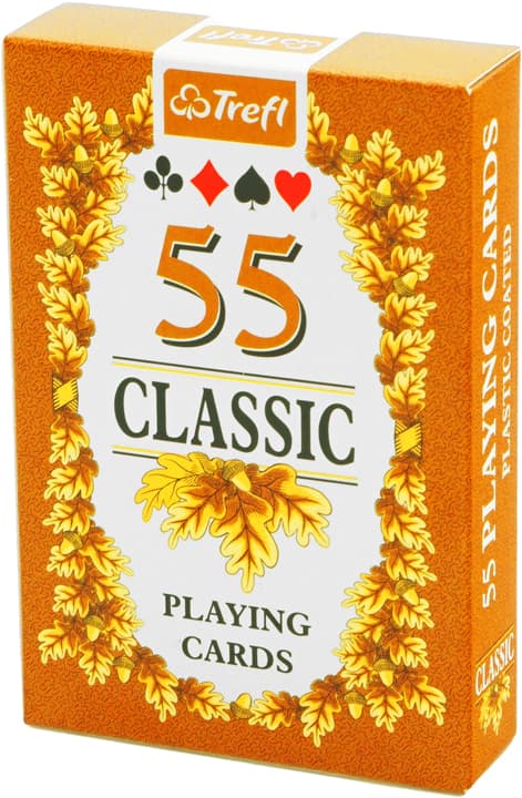 Trefl 55 klassiske kort i en trææske