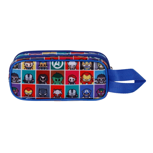 Marvel Captain America Blått Pennfodral med Dubbelfack 22x10x8 cm