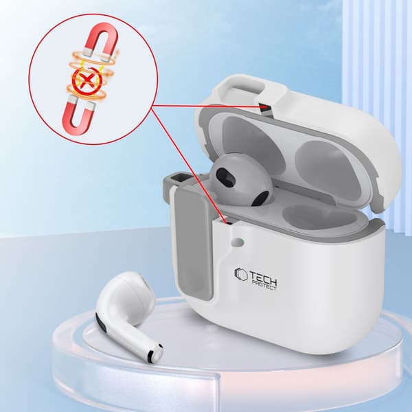 TECH-PROTECT SLIM HOOK APPLE AIRPODS 4 HVIDE