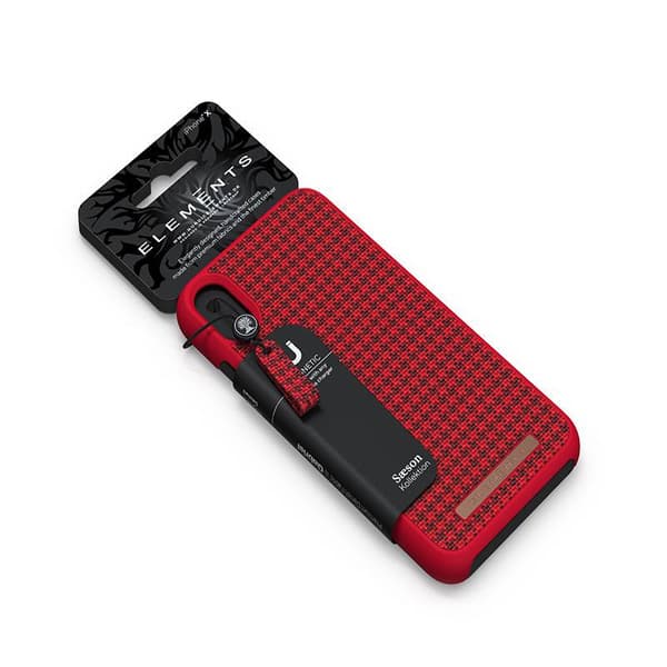Nordic Elements Saeson Idun - iPhone Xs Max Tygskal (Rött)