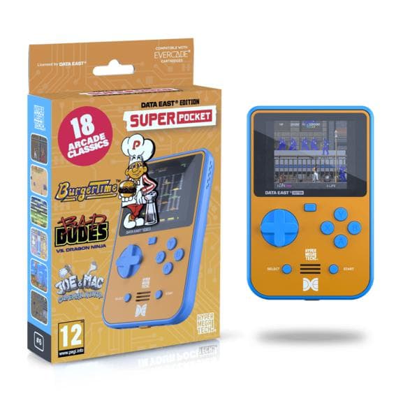 Bærbar konsol EVERCADE HyperMegaTech! Super Pocket Data East Edition Orange-blå
