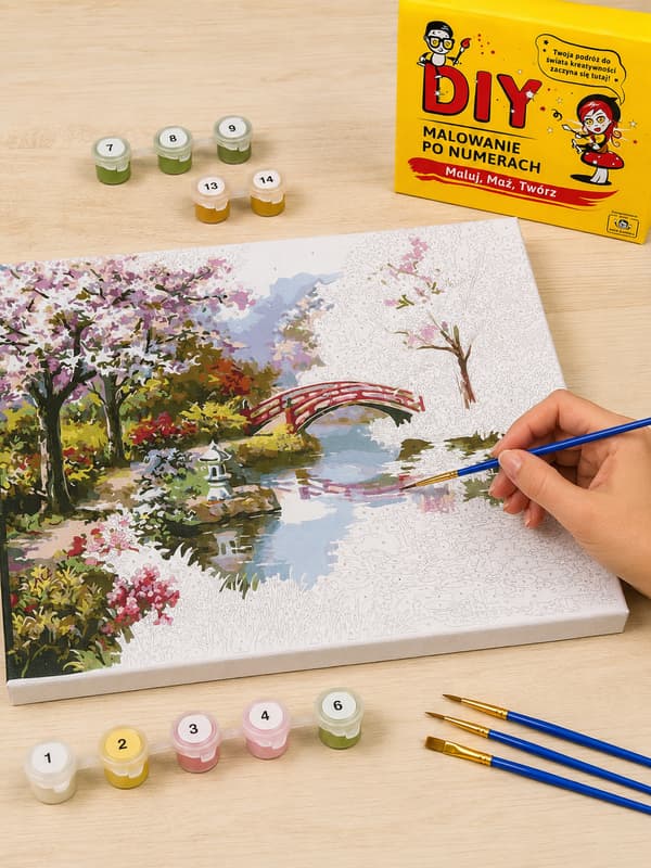 MALING EFTER TAL Billeder til maleri - Landskab, Forårspark 50x40 cm