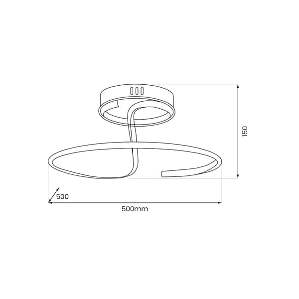DELTA LED LOFTSLAMPE SORT MILAGRO ML1174
