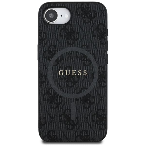 Guess 4G Ring Classic-logotyp MagSafe - iPhone 16e-skal (svart)