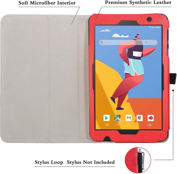 SURFPLATTFÄRD FÖR VANKYO MATRIXPAD S8 RÖTT STÄNGT MED HÖG FLIK
