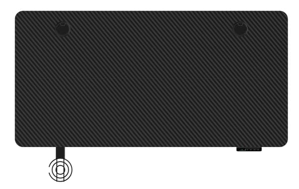 SHADOW GAMER 1.0 elektrisk gamingbord, sort, 120 cm