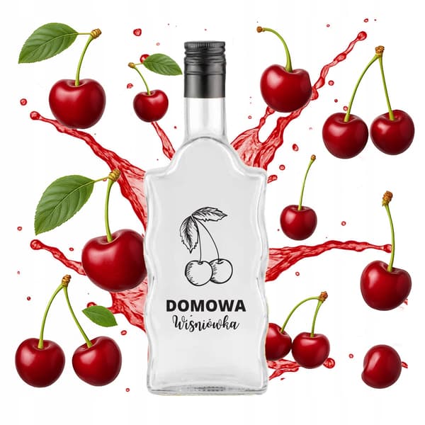 10x Wave-flaskor 500ml tryckta hemgjorda körsbärsvodkalikör alkohol