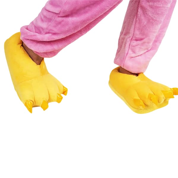 Bløde børneslippers med 3D-poter, gule og kløer, 27-32