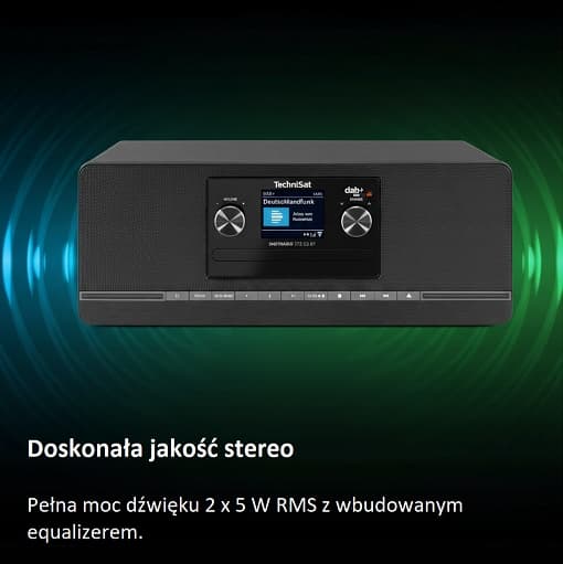 TechniSat CD DAB+ FM Bluetooth USB 2×5 W DIGITRADIO 372 musta radio