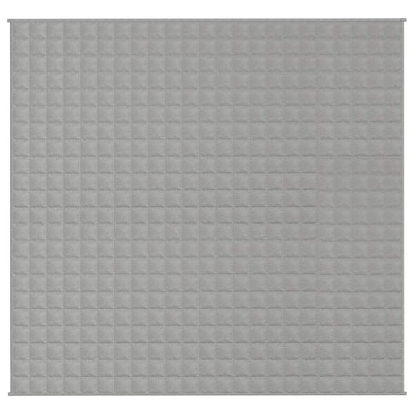 vidaXL vægttæppe, grå, 220x235 cm, 15 kg, stof
