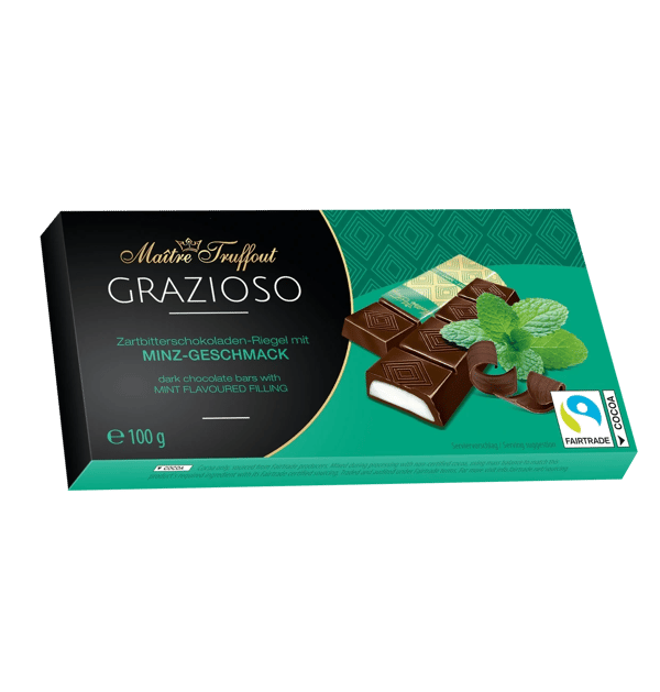MaitreTruffout Grazioso-choklad med myntafyllning 100 g