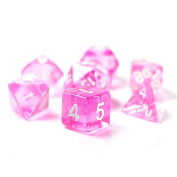 Pony Adventures RPG -noppasarja, 7 läpinäkyvää noppaa