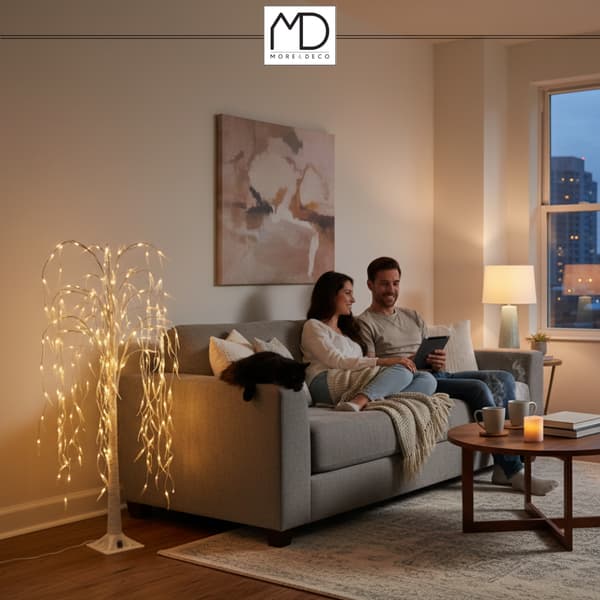 Willow 200 LED juletræslys 150 cm blå