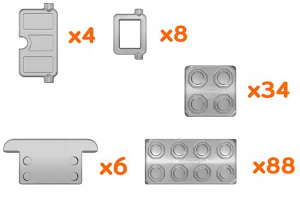 Marioinex Junior Bricks 140 stk. Vinduer + døre