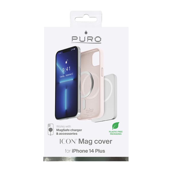 PURO ICON MAG - iPhone 14 Plus MagSafe -kotelo (pölypinkki)