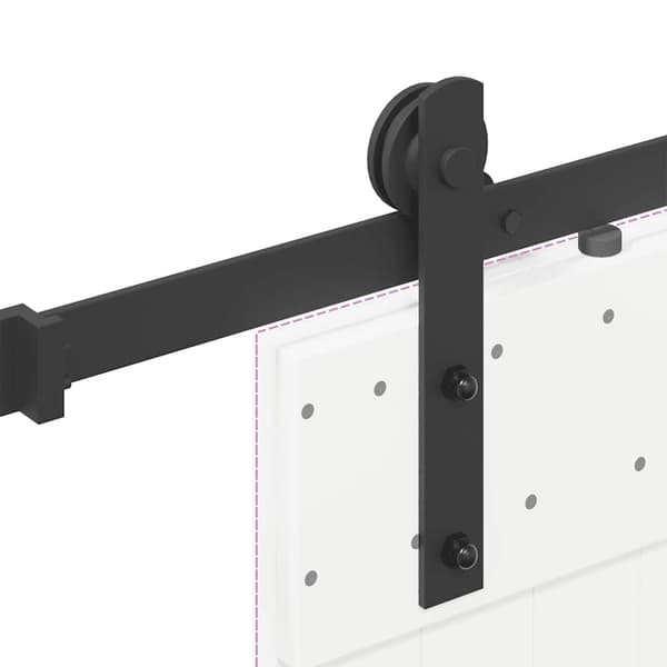 vidaXL Skjutdörrsinstallationssystem 183 cm stål svart