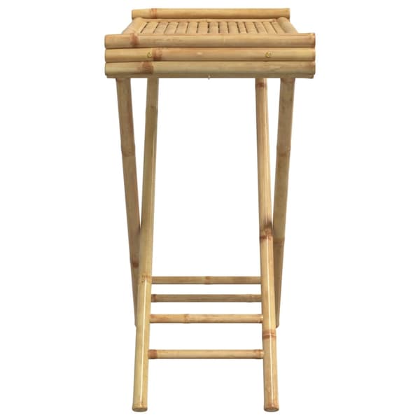 vidaXL Hopfällbart trädgårdsbord med bricka 70,5x42,5x80 cm bambu