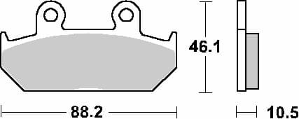 SBS Jarrupalat KH124/2 Street Standard keraaminen musta