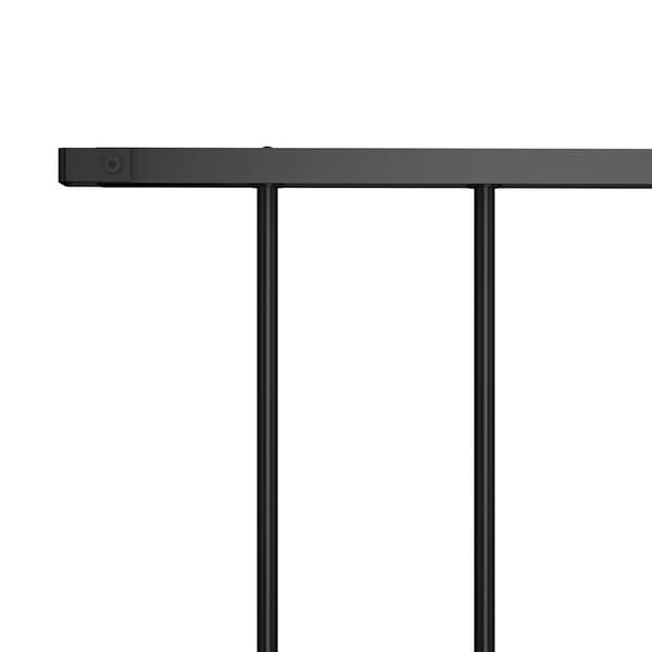 vidaXL hegnspanel pulverlakeret stål 1,63x1,25 m sort
