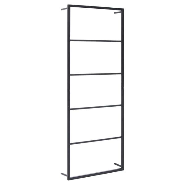 vidaXL Pyyheteline musta 45x10x115 cm teräs