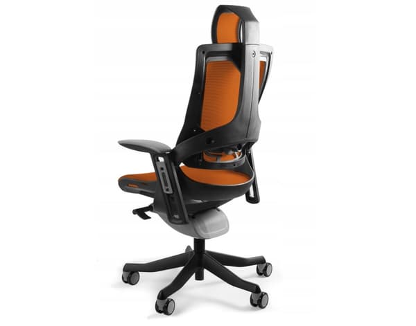 Wau 2 NW45 kontorstol i mesh, mandarin/sort