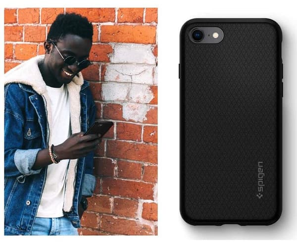 SPIGEN LIQUID AIR IPHONE 7/8/SE 2020/2022 SVART