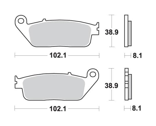 SBS Bromsbelägg KH142 / KH226 Maxi Sinter kultainen jarrupalat