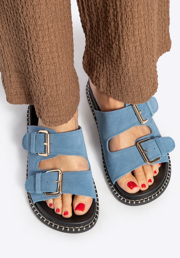 Wittchen Dames Blå Skind Flip-flops