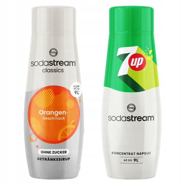 SodaStream Appelsiini Zero Siirapit Sokeriton Appelsiini + 7UP Tiiviste