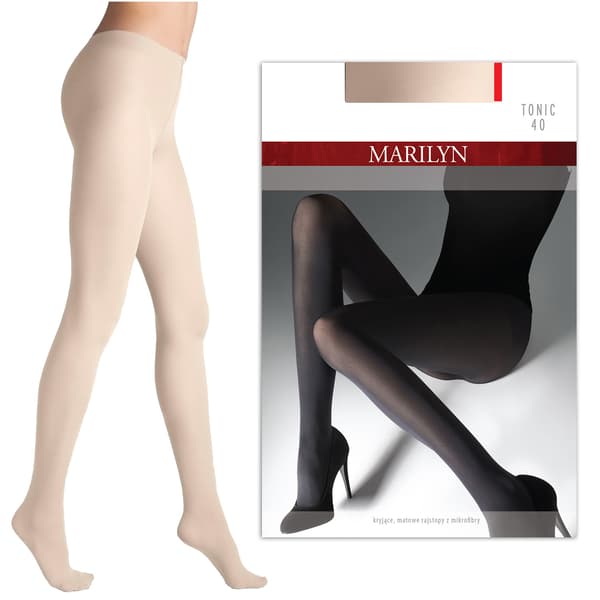 Tights opaque matte mikrofiber Tonic 40 Marilyn GRÅ 4-L