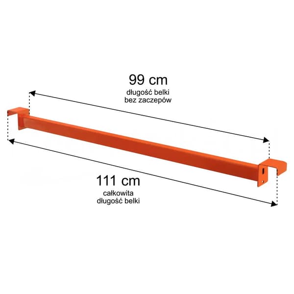 Mega-M HL tvärbalk G-110 cm 5 cm under plattan orange