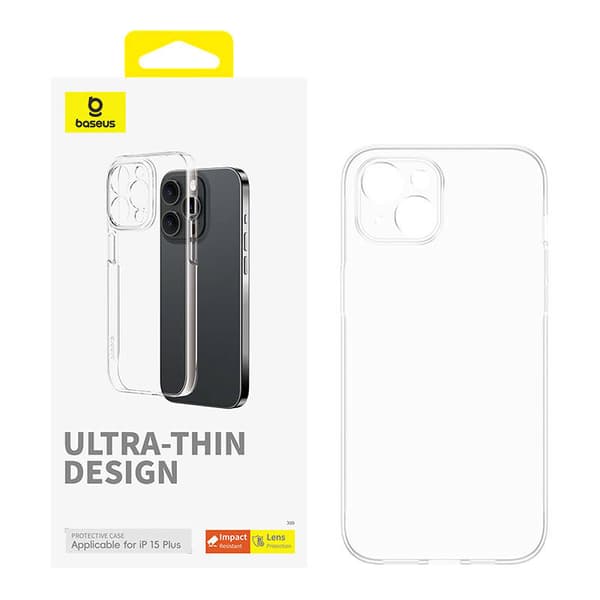 Baseus OS-Lucent Series iPhone 15 Plus cover (gennemsigtigt)