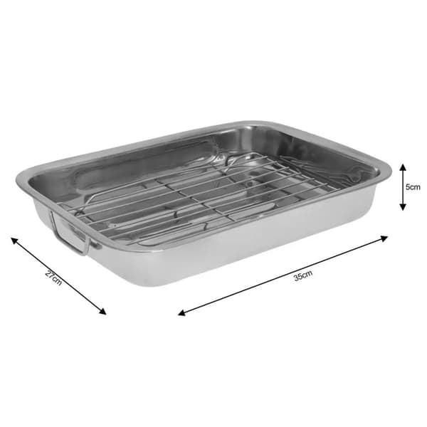 STÅLBAGEPANDE MED RISTE 35 cm KH-1377