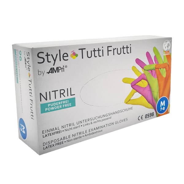 Nitriilikäsineet M värillinen Ampri Style Tutti Frutti 96 kpl