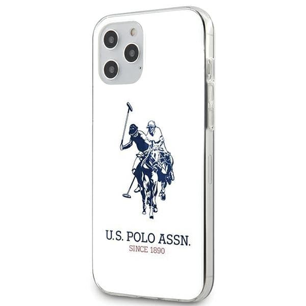 US Polo USHCP12LTPUHRWH iPhone 12 Pro Max 6,7 vit/vit Glänsande stor logotyp