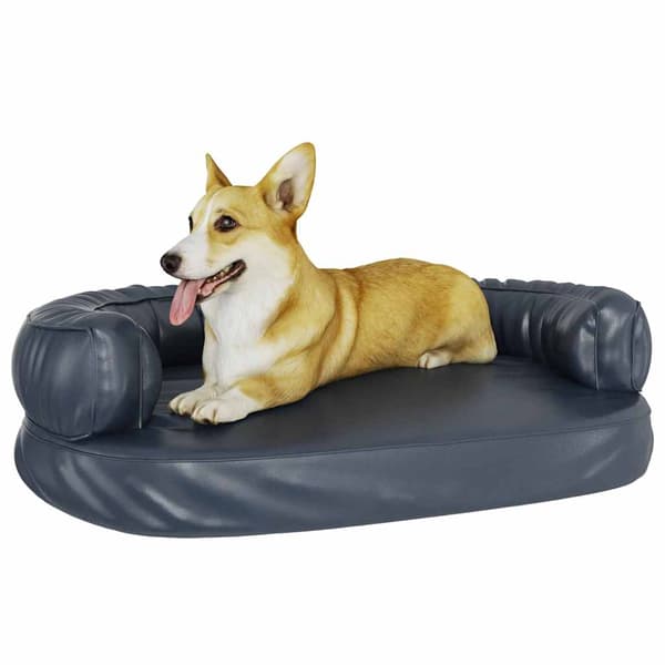 vidaXL ergonomisk hundeseng, mørkeblå, 88x65 cm