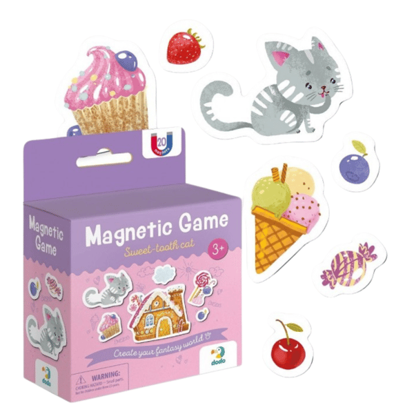 MAGNETISK SPIL "SØD KITTY" 20 MAGNETER SØDT SÆT