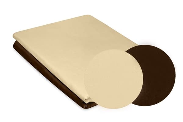 Satin Sengesæt 220x200 DOUBLE FACE Creme og Brun