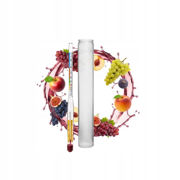 ALKOHOLMETER MED TERMOMETER 0-95% PROFESSIONEL VODKA-INDIKATOR AEROMETER