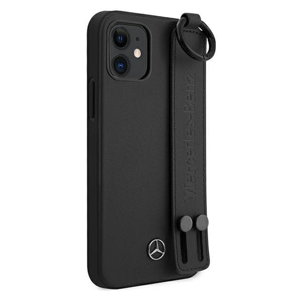 Mercedes MEHCP12SLSSBK iPhone 12 mini 5.4 sort/sort hårdt cover Strap Line